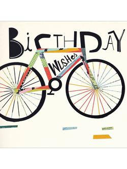 Woodmansterne Birthday Wishes Bicycle Birthday Card, Multi