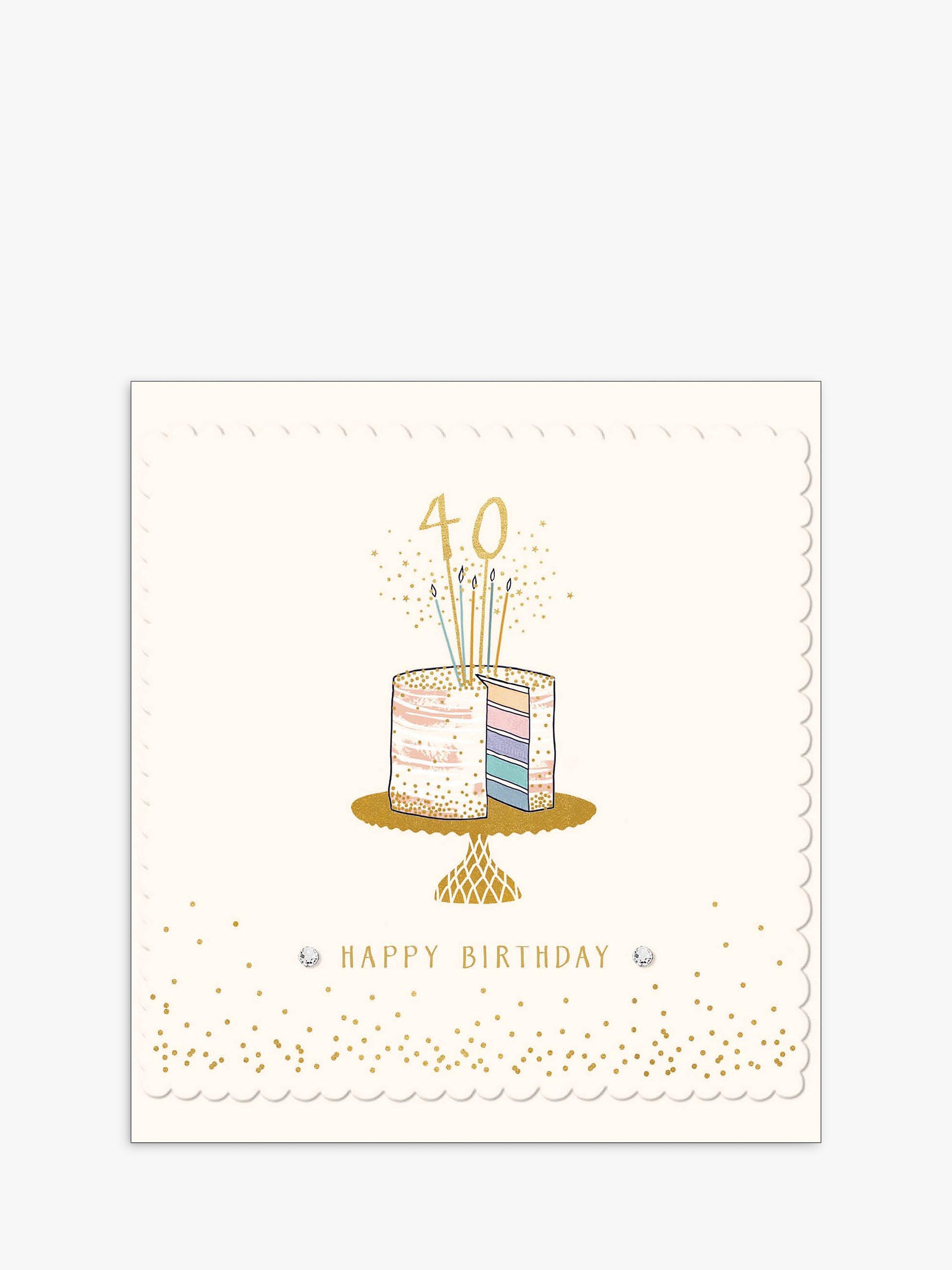 The Proper Mail Company Cake 40th Birthday Card