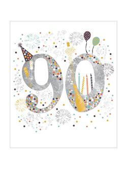 Woodmansterne Celebrations 90th Birthday Card, Multi
