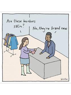 Woodmansterne Satin Knickers Blank Greeting Card, Multi