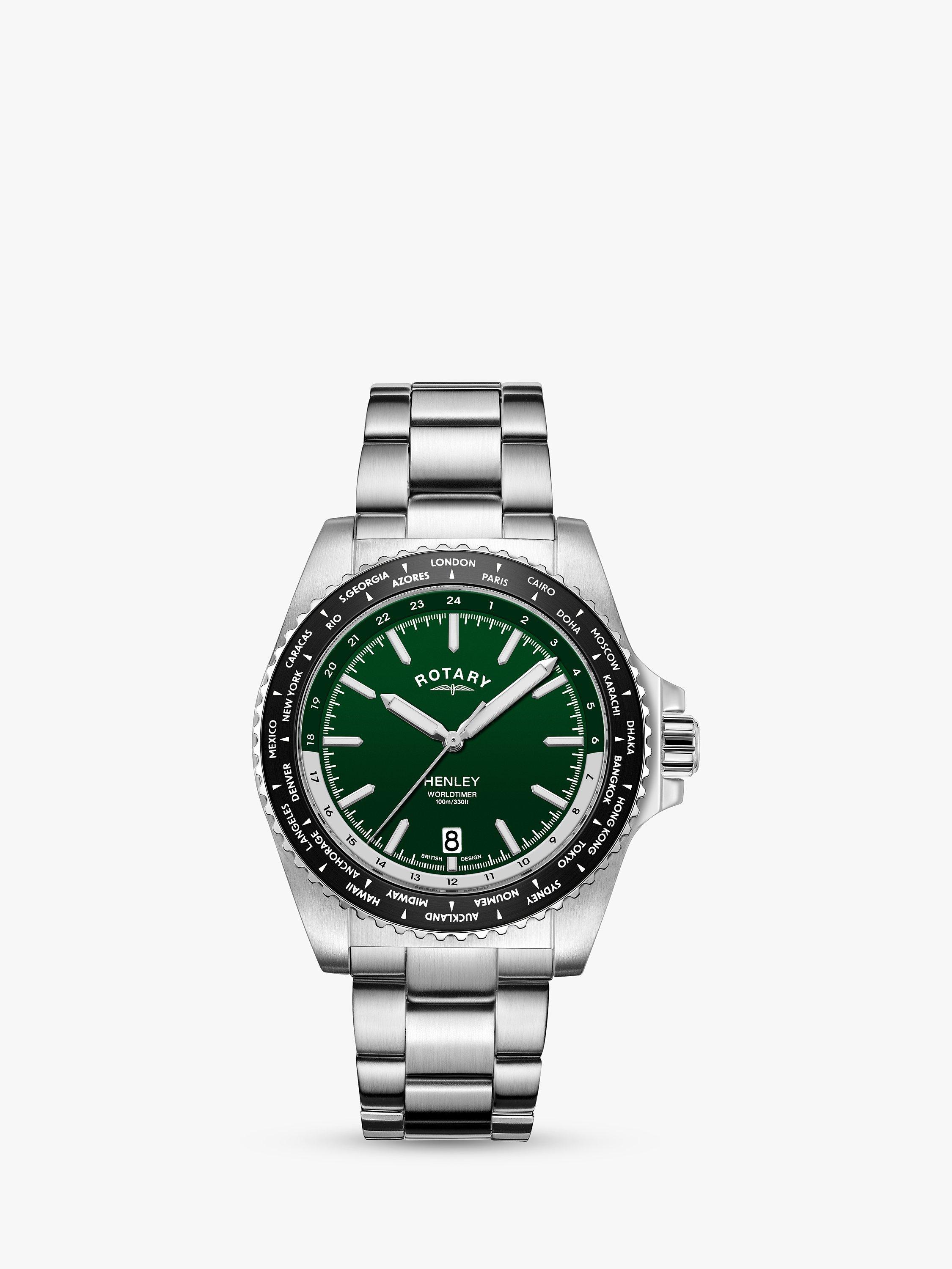 Rotary Men's Henley Worldtimer Bracelet Strap Watch