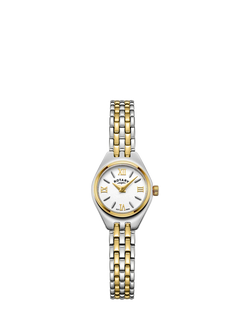 Rotary Women's Balmoral Bracelet Strap Watch, Silver/Gold Lb05126/70