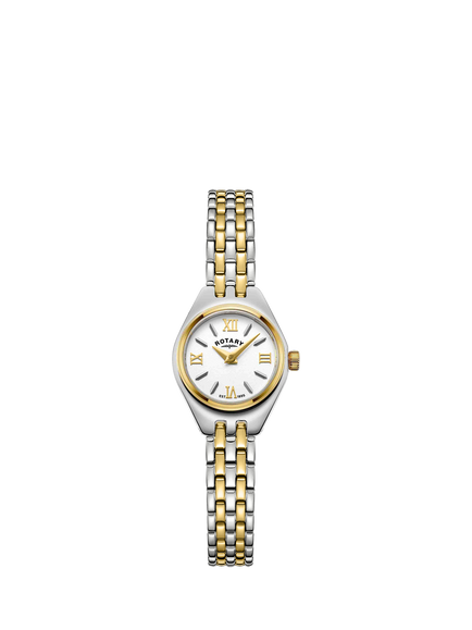Rotary Women's Balmoral Bracelet Strap Watch, Silver/Gold Lb05126/70