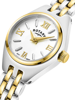Rotary Women's Balmoral Bracelet Strap Watch - view 2, Silver/Gold Lb05126/70