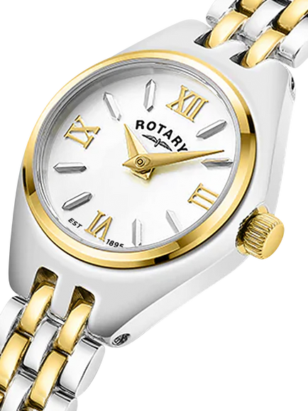 Rotary Women's Balmoral Bracelet Strap Watch - view 2, Silver/Gold Lb05126/70