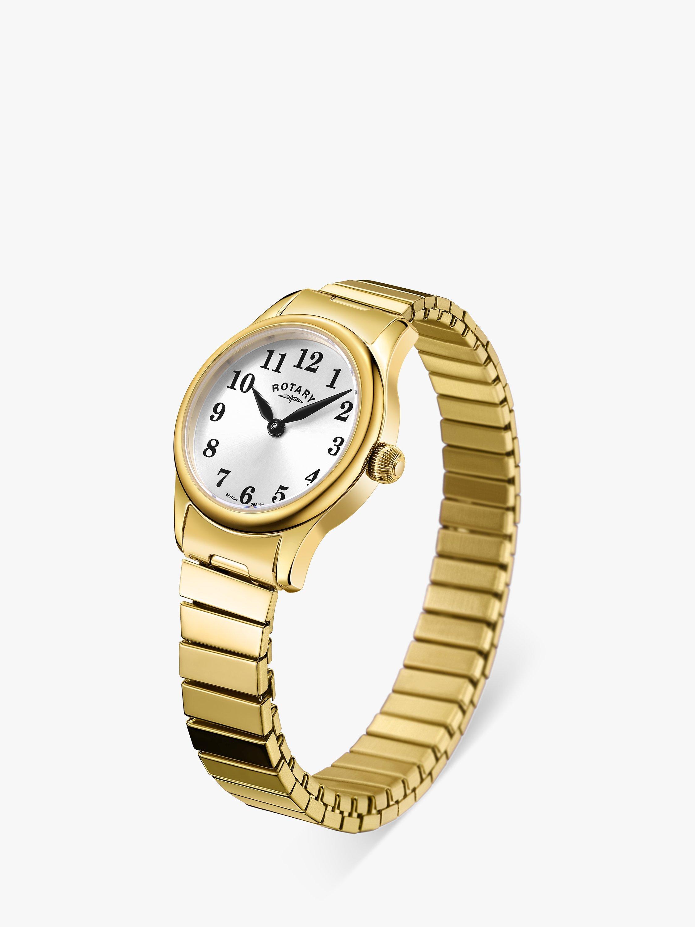 Product image 2 of 3, which shows Rotary Women's Expander Bracelet Strap Watch, Gold/LB05762/22