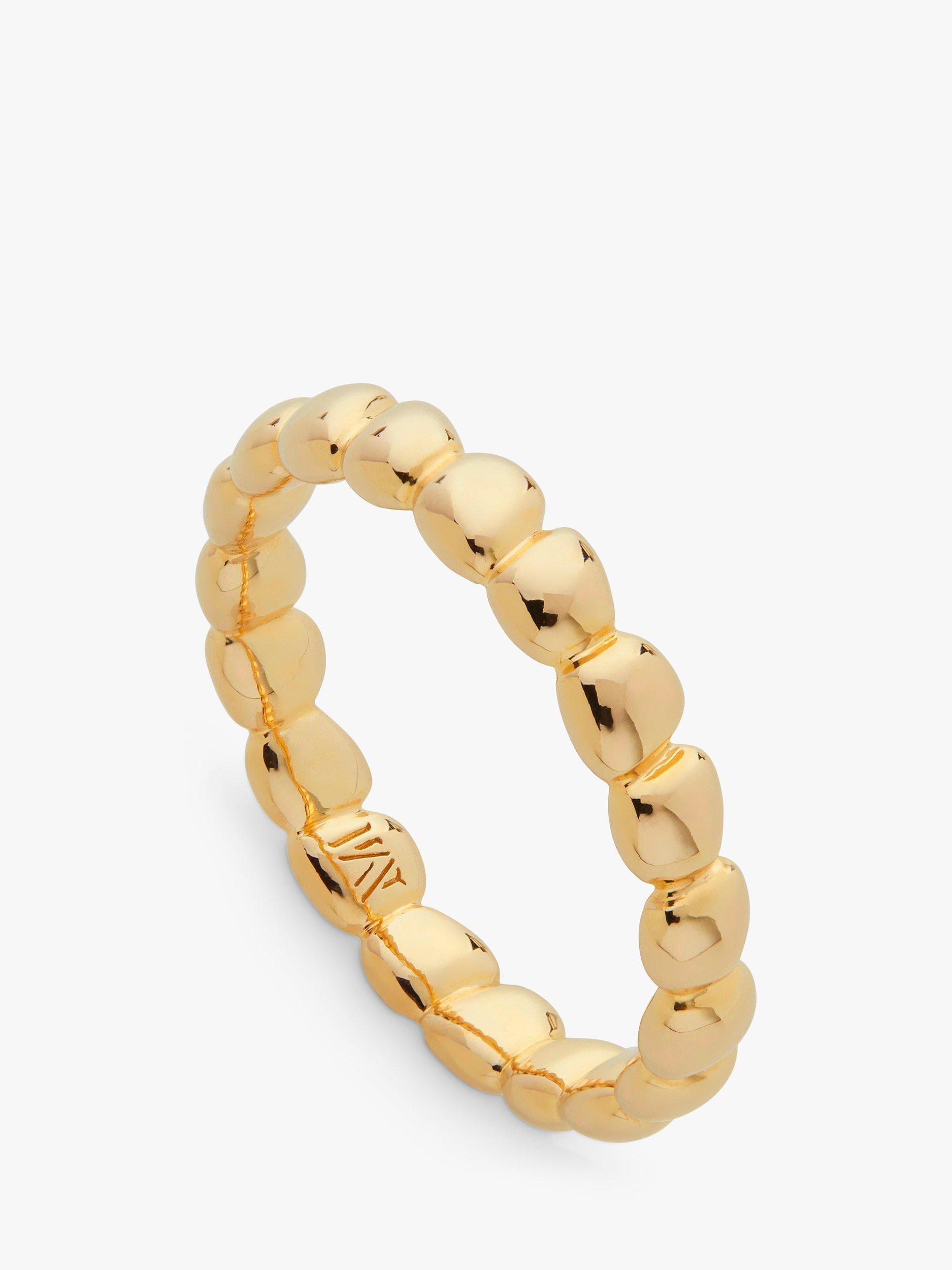 Product image 1 of 10, which shows Monica Vinader Nura Teardrop Eternity Ring, Gold, K