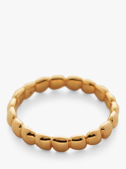 Monica Vinader Nura Teardrop Eternity Ring, Gold - view 2, Gold
