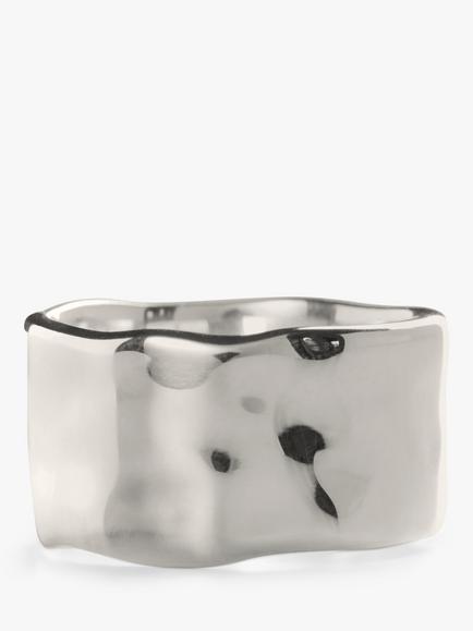 Monica Vinader MV Siren™ Muse Bold Ring, Silver - view 2, Silver
