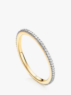 Monica Vinader Skinny Diamond Eternity Ring, Gold, Gold