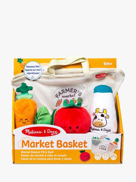 Melissa & Doug Multi-Sensory Market Basket Fill & Spill Infant Toy - view 2, Multi