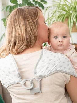 Cheeky Chompers 6-in-1 Multi Muslin Breastfeeding Cover, Silver Stars - view 2, Silver Stars