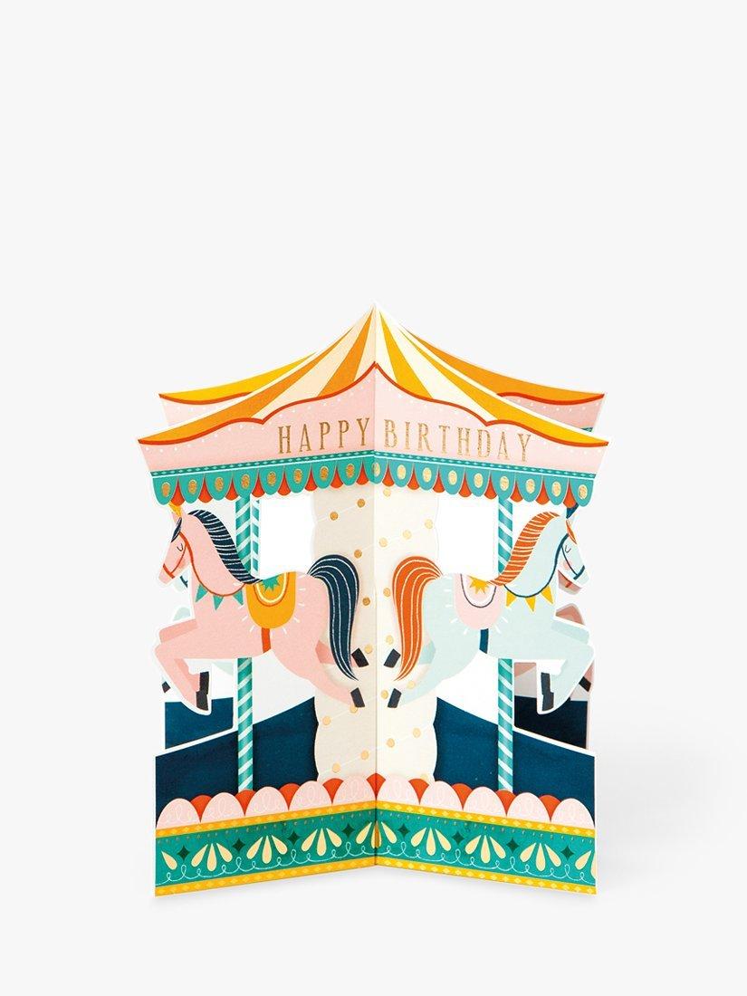 Art File Carousel Birthday Card