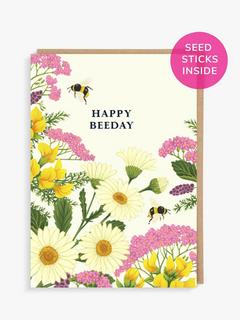 Cath Tate Cards Happy Beeday Birthday Seed Card