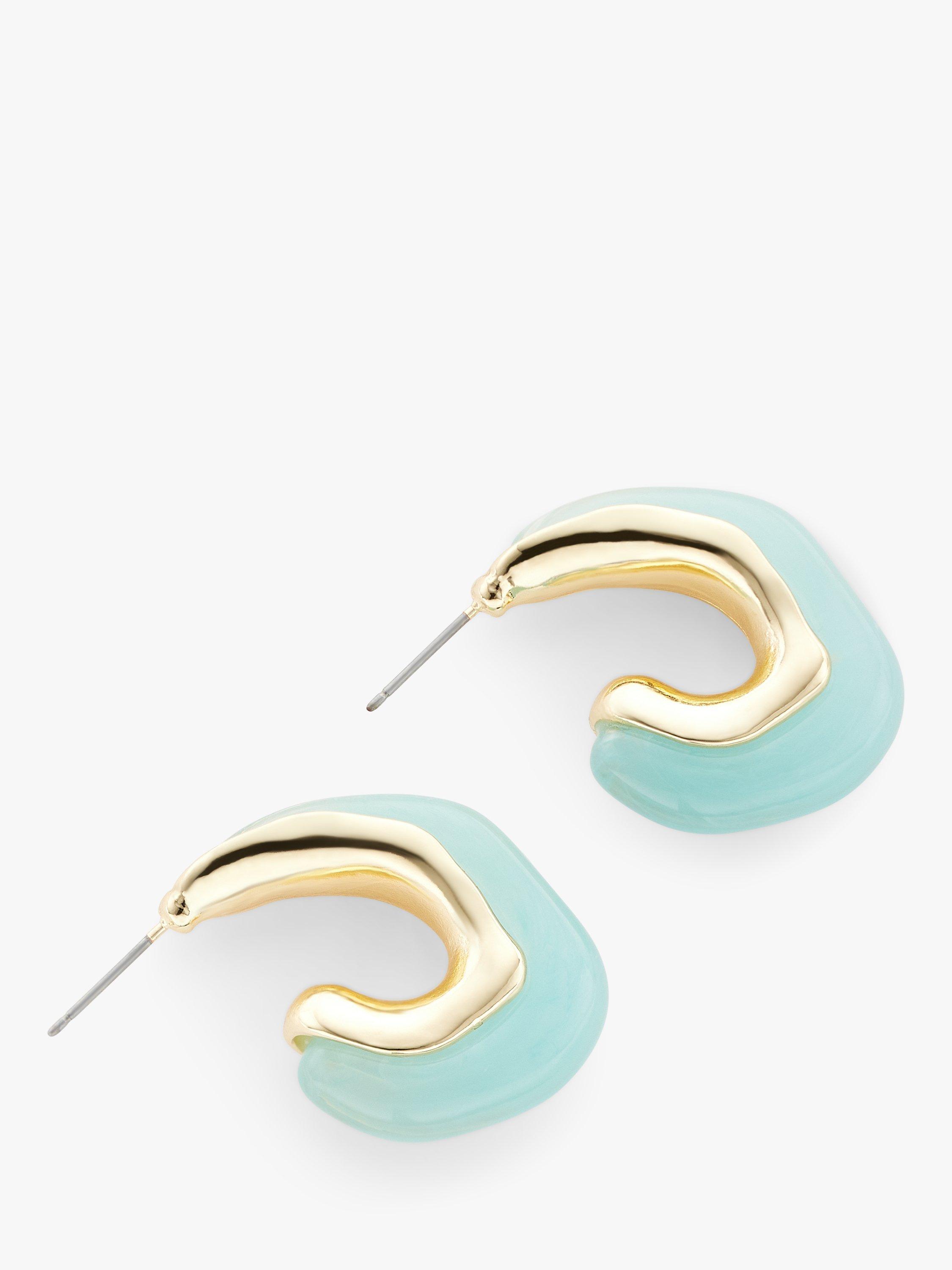 John Lewis Irregular Resin Demi Hoop Earrings