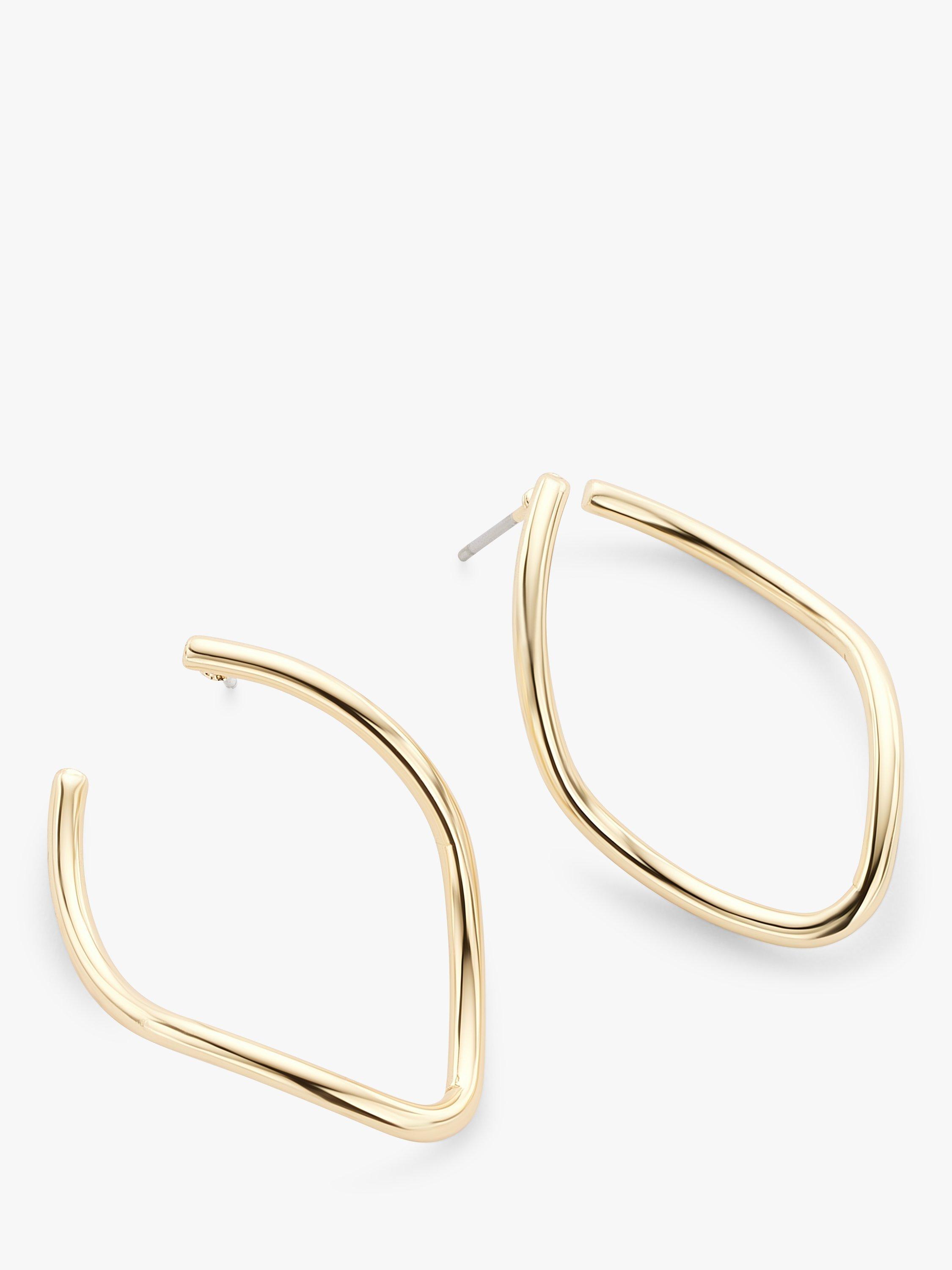 John Lewis Twisted Hoop Earrings, Gold