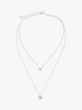 John Lewis Two Row Mini Droplet Layered Necklace