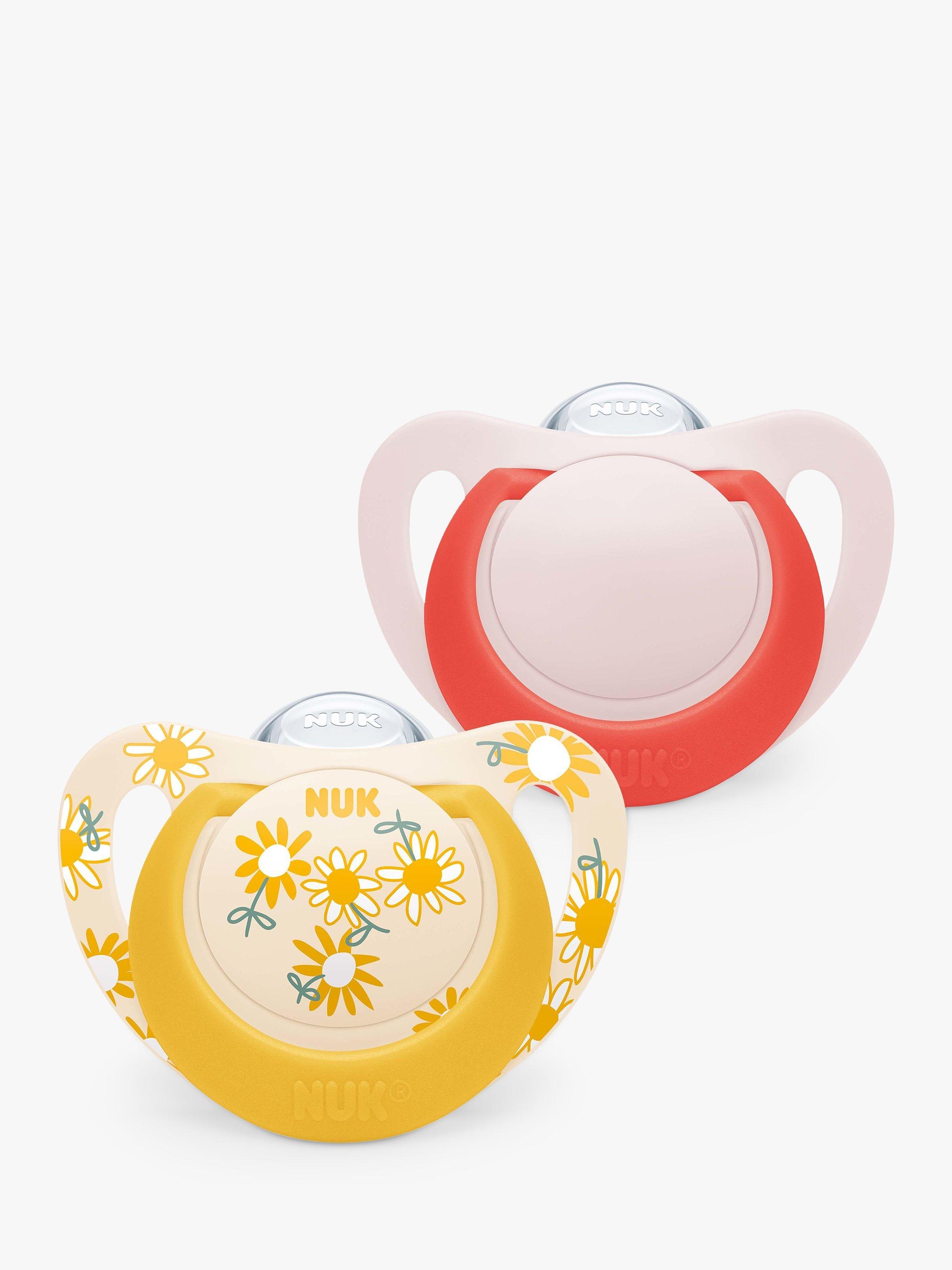 NUK Star Soother, 6-18 months, Pack of 2, Pink/Multi