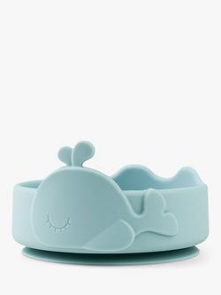 Done by Deer Wally Stick & Stay Bowl and Spoon Set - view 2, Blue