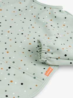 Done by Deer Sleeved Pocket Bib, Green Dots - view 2, Green Dots