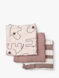 Done by Deer Deer Friends Muslin Burp Cloths, Pack  of 3, Powder