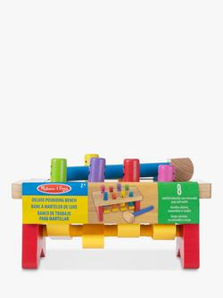 Melissa & Doug Deluxe Peekaboo Pounding Bench Toy, Multi Multi