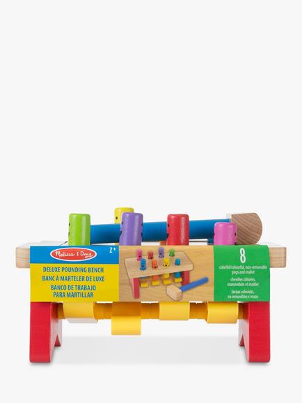 Melissa & Doug Deluxe Peekaboo Pounding Bench Toy, Multi Multi