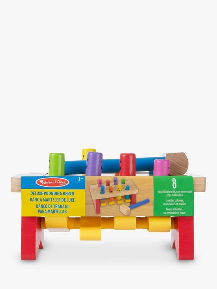 Melissa & Doug Deluxe Peekaboo Pounding Bench Toy - view 2, Multi Multi