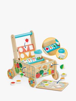 Melissa & Doug Shape Sort Grocery Cart Walker Toy, Multi