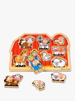 Melissa & Doug Farm Friends Large Peg Puzzle - view 2, Multi Multi