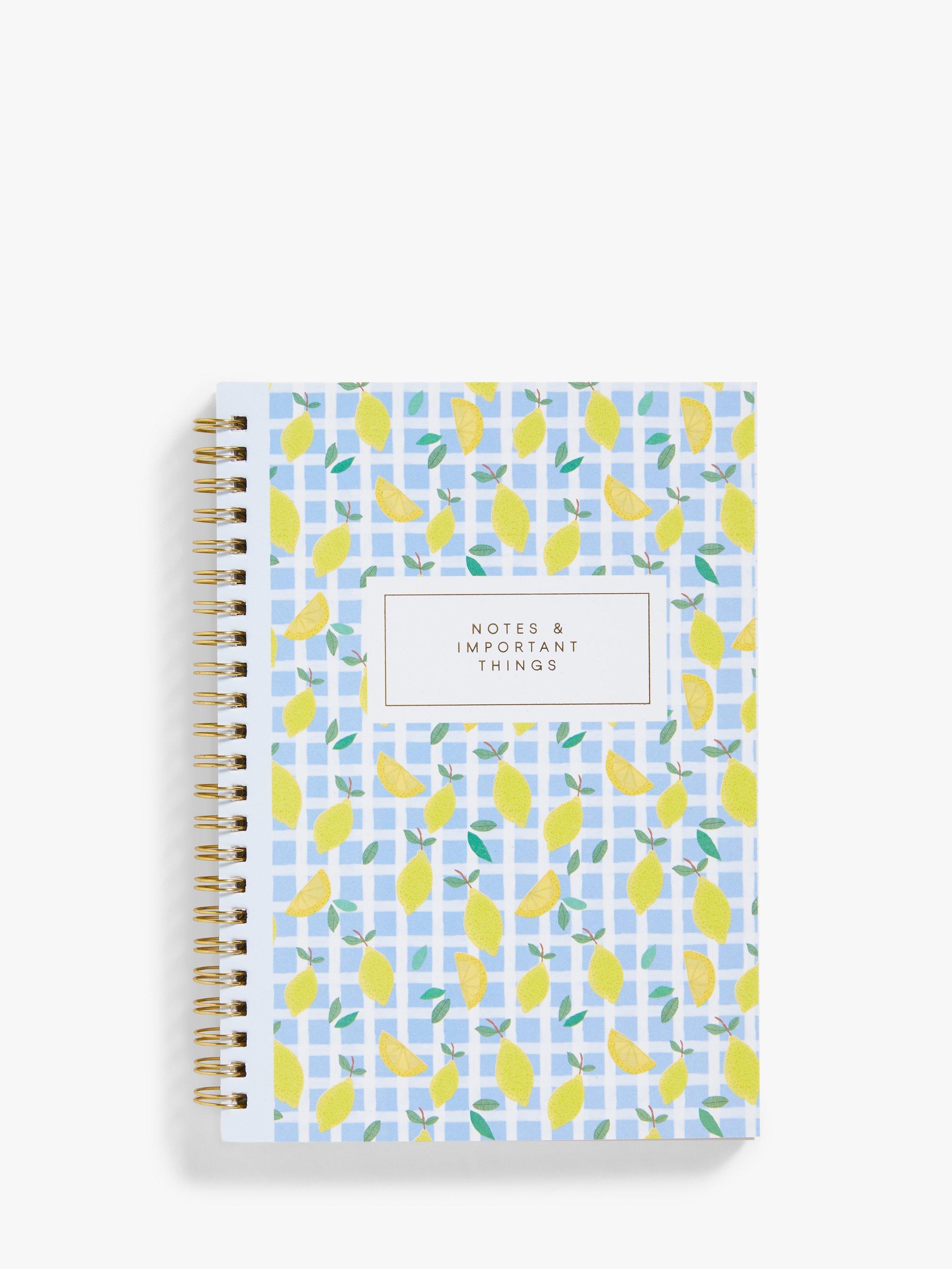 John Lewis A5 Lemons Spiral Bound Notebook. Multi