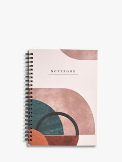 John Lewis A5 1970's Print Spiral Bound Notebook. Multi, Multi