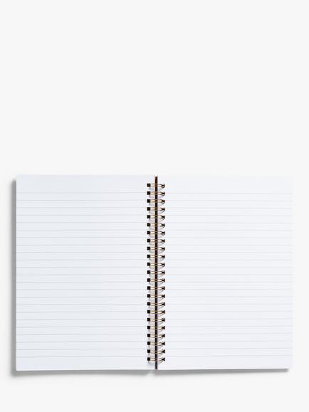 John Lewis A5 Kraft Hearts Spiral Bound Notebook, Multi - view 2, Multi