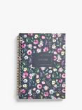 John Lewis A5 Watercolour Flowers Spiral Bound Notebook. Multi