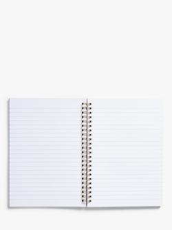 John Lewis A5 Watercolour Flowers Spiral Bound Notebook. Multi - view 2, Multi