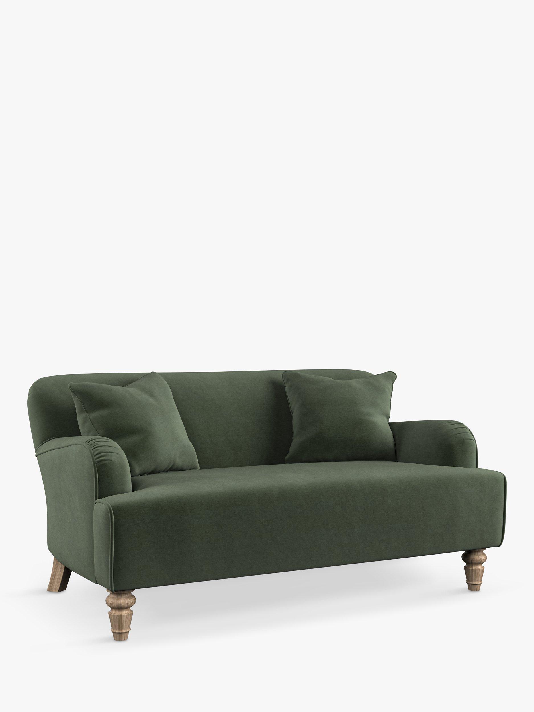 Lewis Range, Tetrad Cosy Club Lewis Petite 2 Seater Sofa, Light Leg, Chenille Deep Celadon