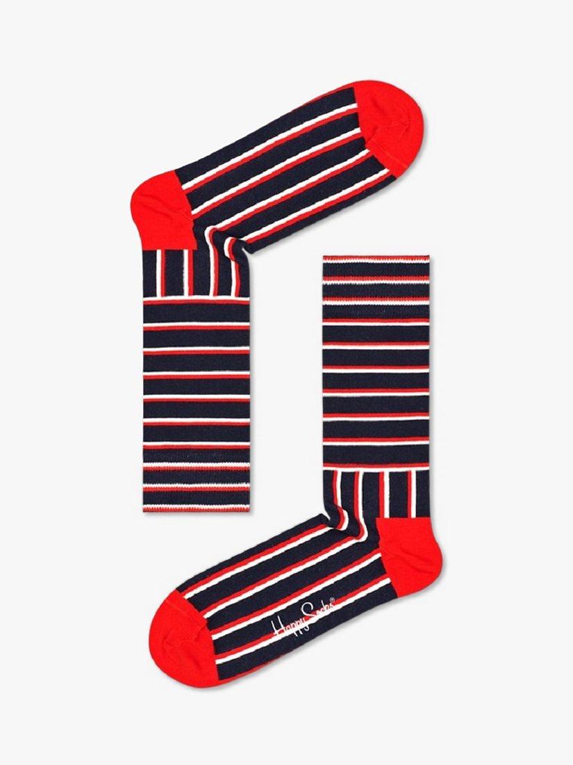 Happy Socks Block Stripe Socks, One Size, Navy