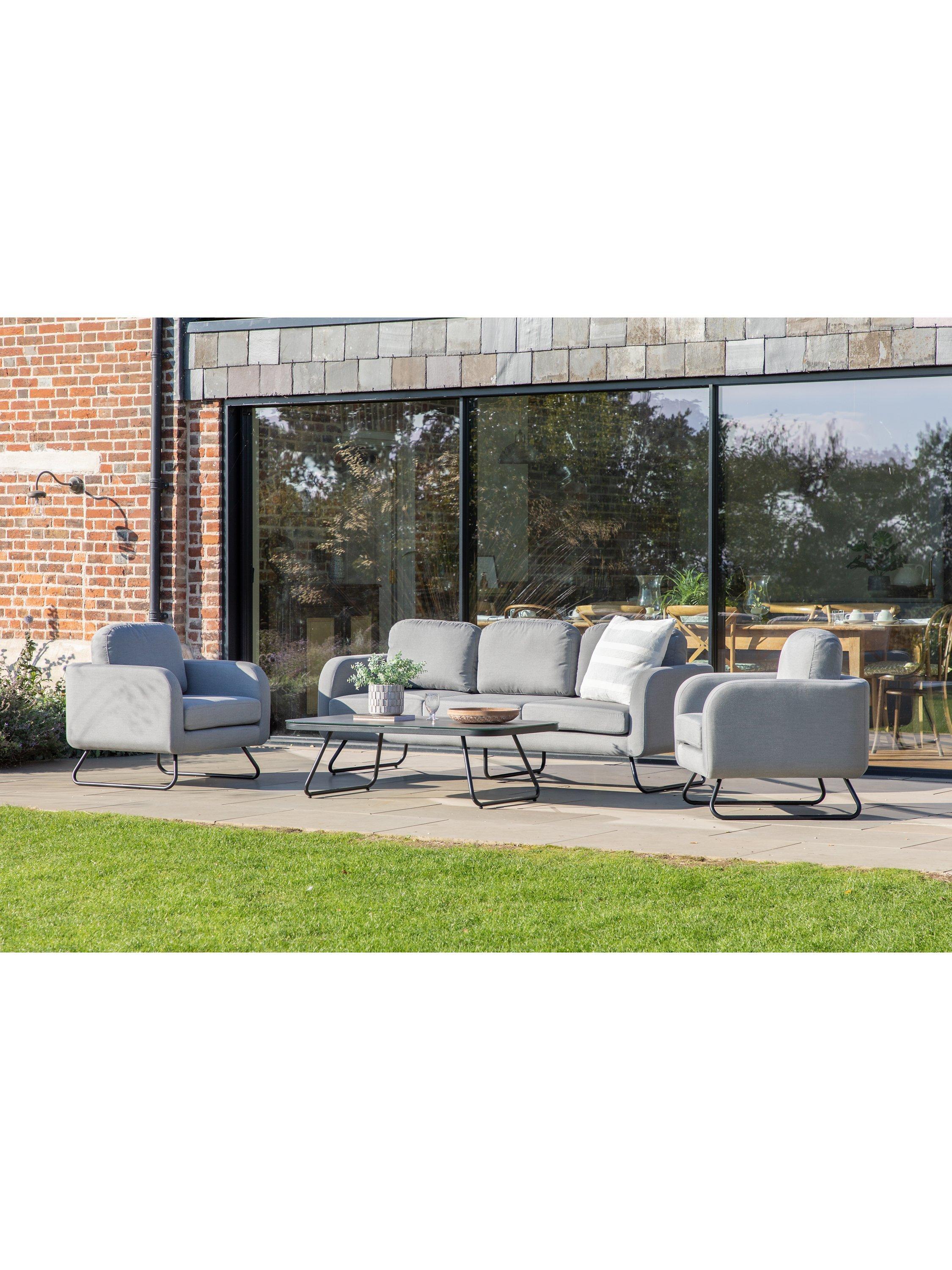 Gallery Direct Askern 5-Seater Garden Lounging Set, Charcoal