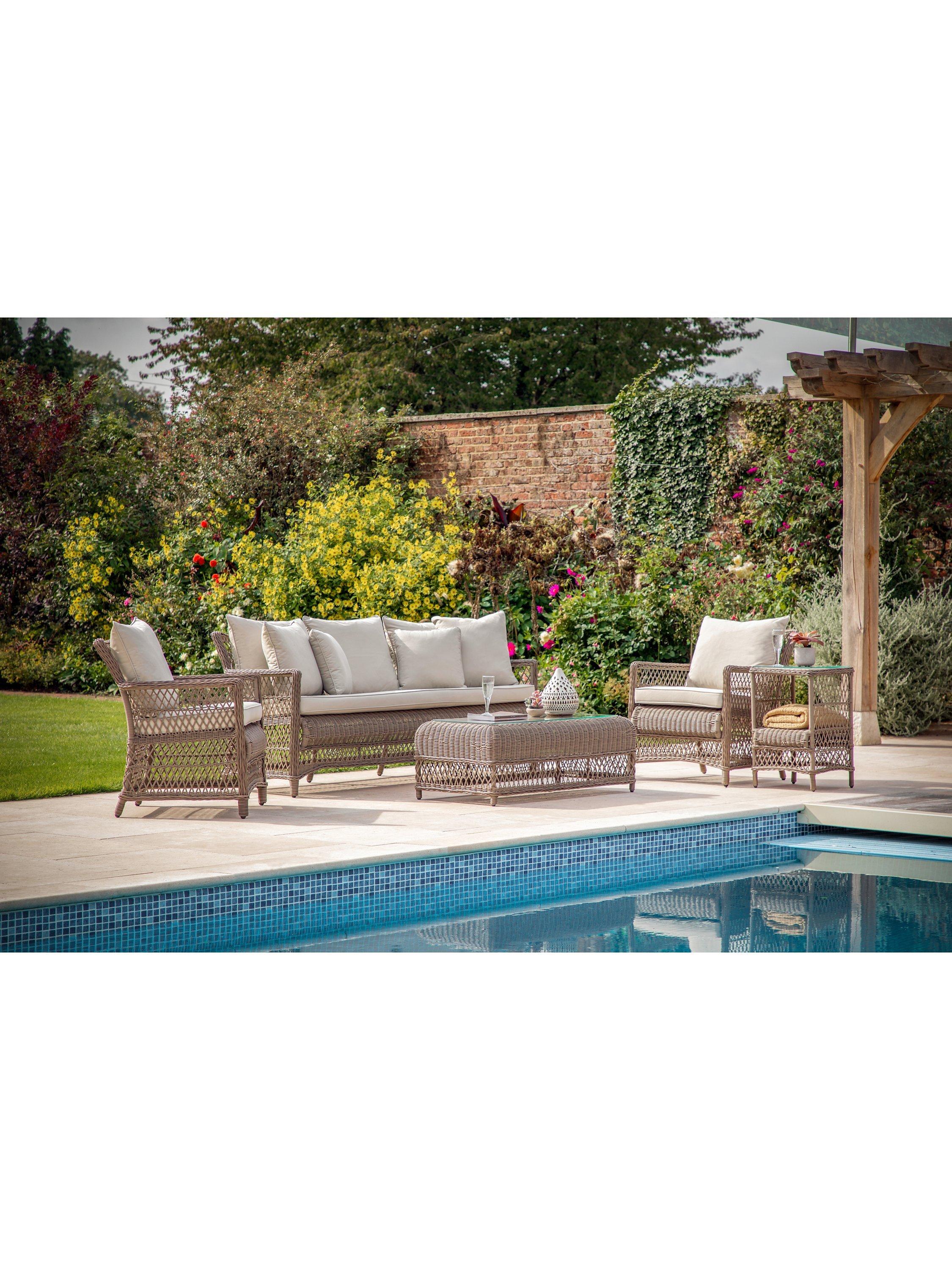 Gallery Direct Cady Rattan 5-Seater Garden Lounge Set, Natural