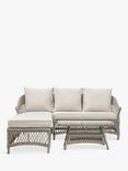 Gallery Direct Malone Woven 3-Seater Garden Chaise Lounging Set, Natural