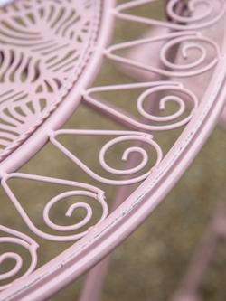 Gallery Direct Brindisi 2-Seater Folding Garden Bistro Table & Chairs Set - view 2, Coral