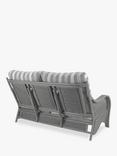 Desser Turin Rattan Striped 3-Seater Sofa, Duke Grey