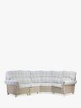 Desser Clifton Rattan Athena Check 4-Seater Corner Sofa, Grey