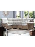 Desser Clifton Rattan Athena Check 4-Seater Corner Sofa, Grey