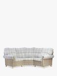Desser Clifton Rattan Athena Check 3-Seater Corner Sofa, Grey