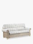 Desser Clifton Rattan Athena Check 3-Seater Sofa, Grey