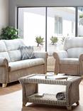 Desser Clifton Rattan Athena Check 3-Seater Sofa, Grey