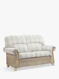 Desser Clifton Rattan Athena Check 2-Seater Sofa, Grey