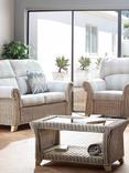 Desser Clifton Rattan Athena Check 2-Seater Sofa, Grey