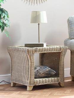 Desser Clifton Rattan Side Table, Natural - view 2, Natural